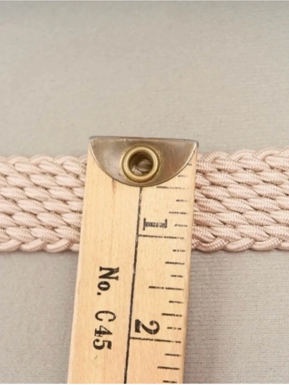Brighton Men's Buckle Belt in beige with brown Croc Trim Brass  (New)